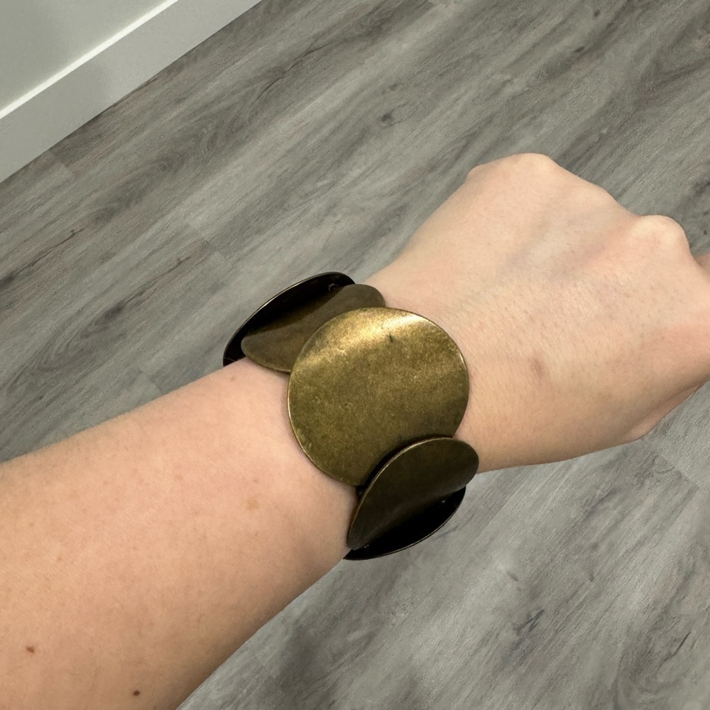 Brown Circles Stretch Bracelet